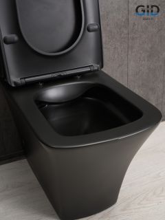 Унитаз напольный Gid Tn2184Bm 62252Y черный матовый 62.5x37x83